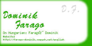 dominik farago business card