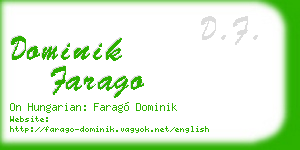 dominik farago business card
